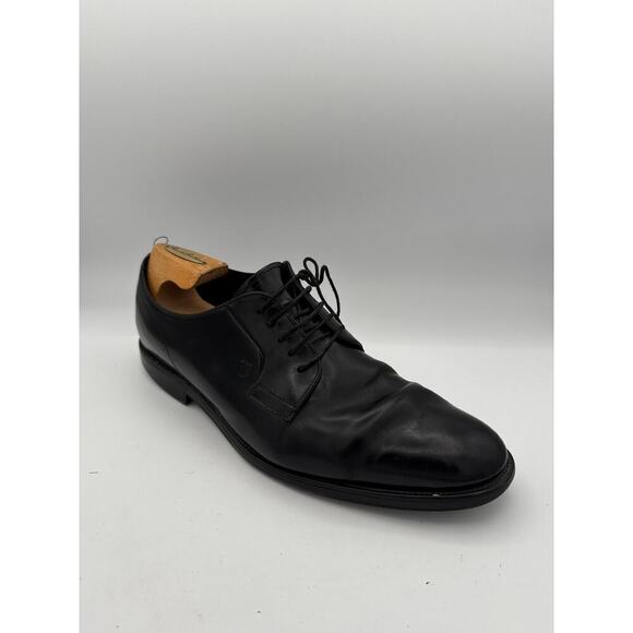 Men’s Tods Black Leather Dress Shoes Sz 10 main image 2